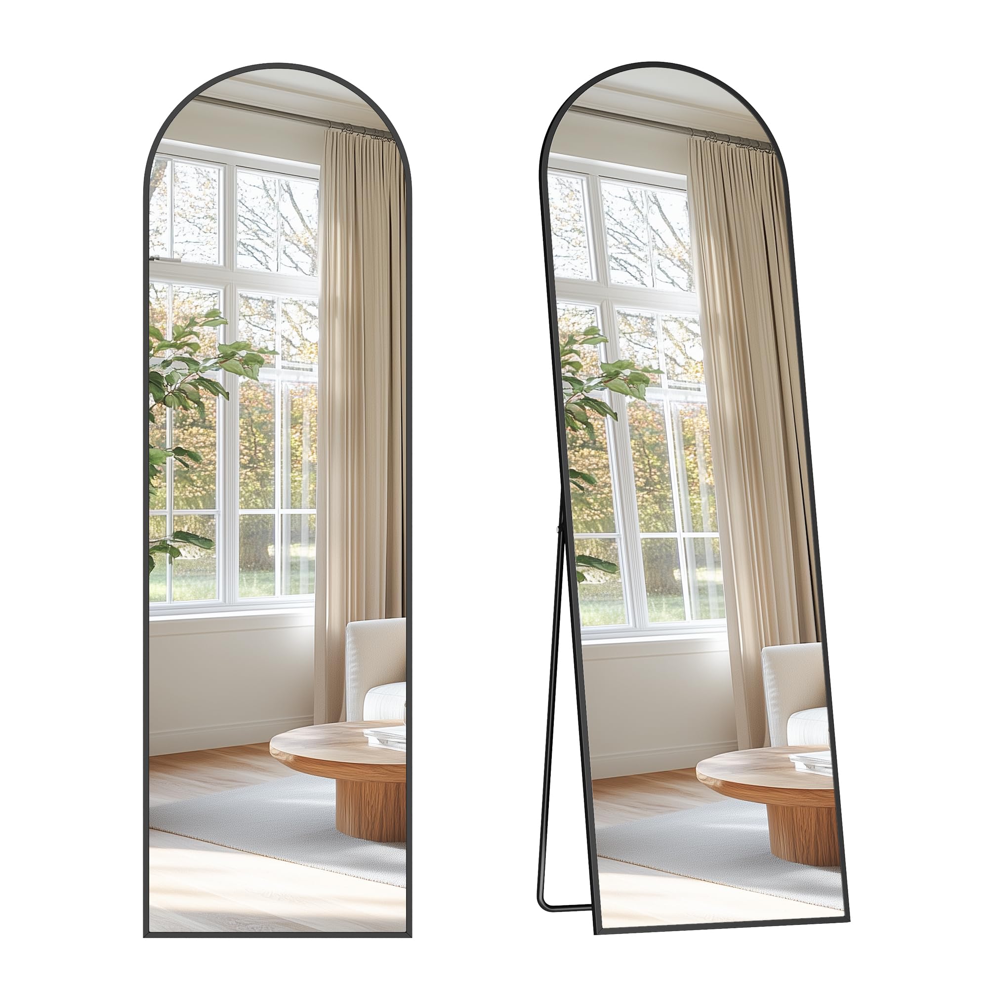 Espejo Arqueado SONGMICS 150cm Negro