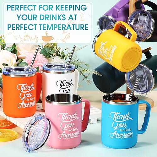 Miniatura 3 de Umigy 24 tazas de café de agradecimiento a los empleados, regalo de agradecimiento por ser impresionante, taza de campamento de 17 onzas con asa,