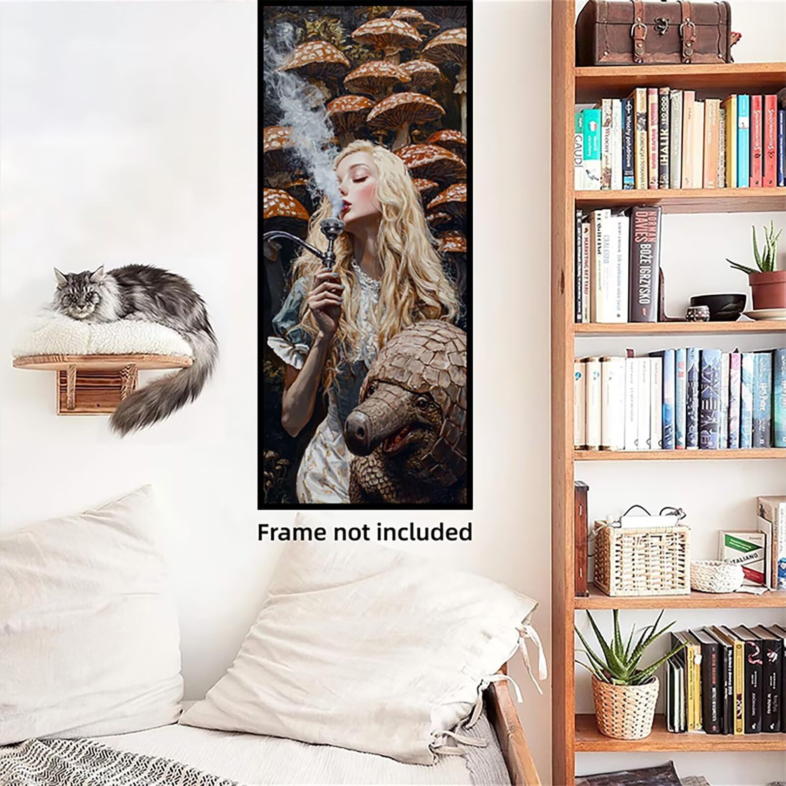 Malen Nach Zahlen 50x150cm Leinwand Klettern Malen Nach Zahlen Erwachsene mit Ohne Rahmen, DIY Kreativ Set für Erwachsene mit Pinseln und Acrylfarbe, Zimmer Deko Mädchen Landschaft Geschenk, P0M-698