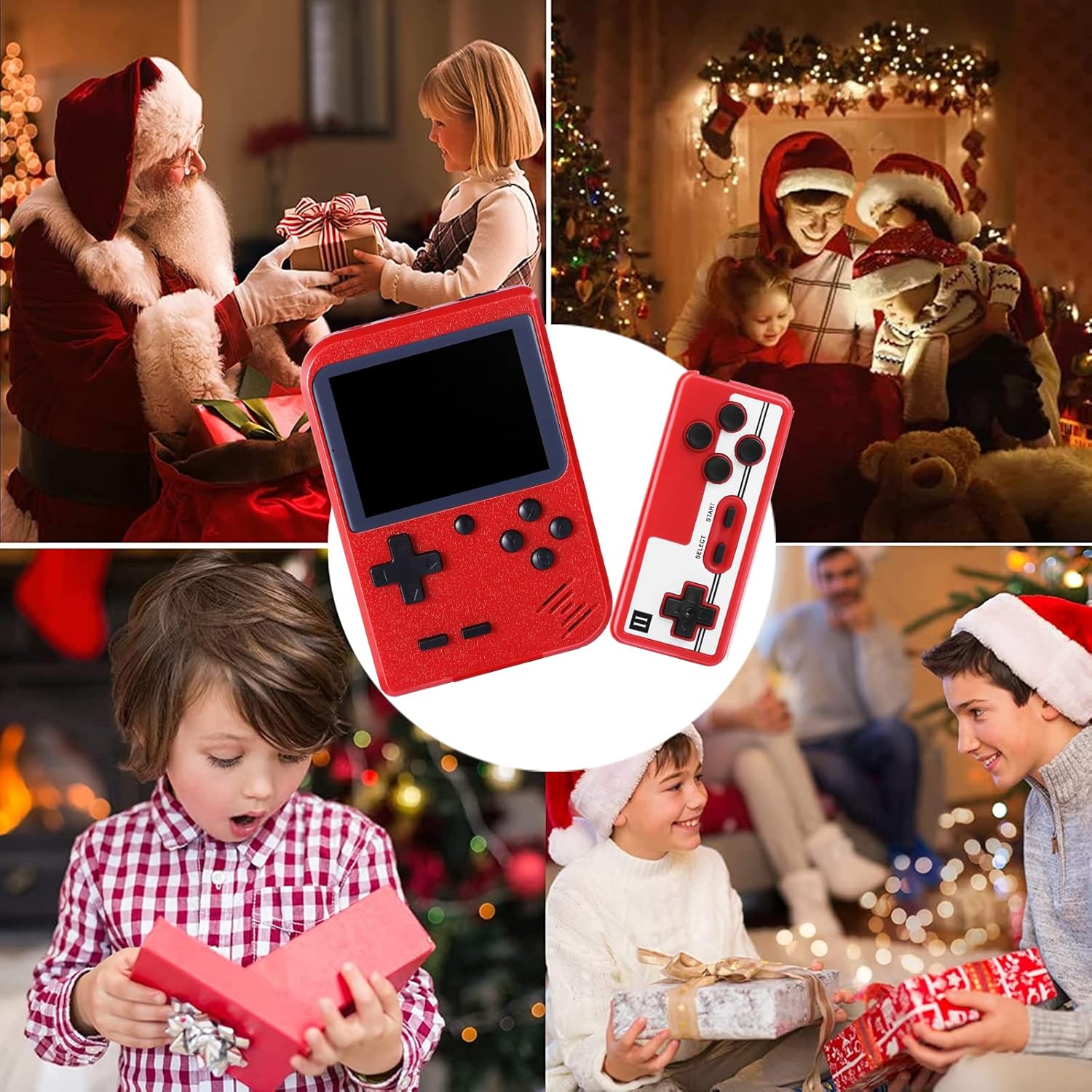 Handheld Game Console, Kyadeys Portable Retro Game Console with 500 Classical FC Games,3.0-Inches Display,Built-in 1020mAh Rechargeable Battery Support for Connecting TV and Two Players(Red) : Toys & Games