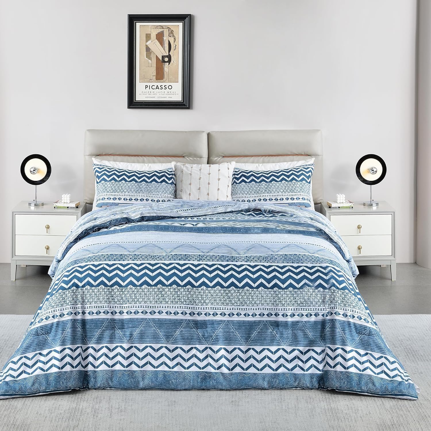 BOLINLIVING Comforter Set Queen Size, Boho Bed in a Bag 3