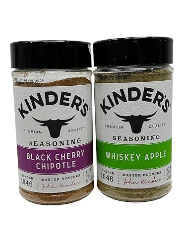 Miniatura 2 de Kinder's - Paquete de condimentos y frotar de alta calidad tarjeta de recetas ThisNThat, (1) chipotle de cereza negra de 9 onzas y (1) melocotón