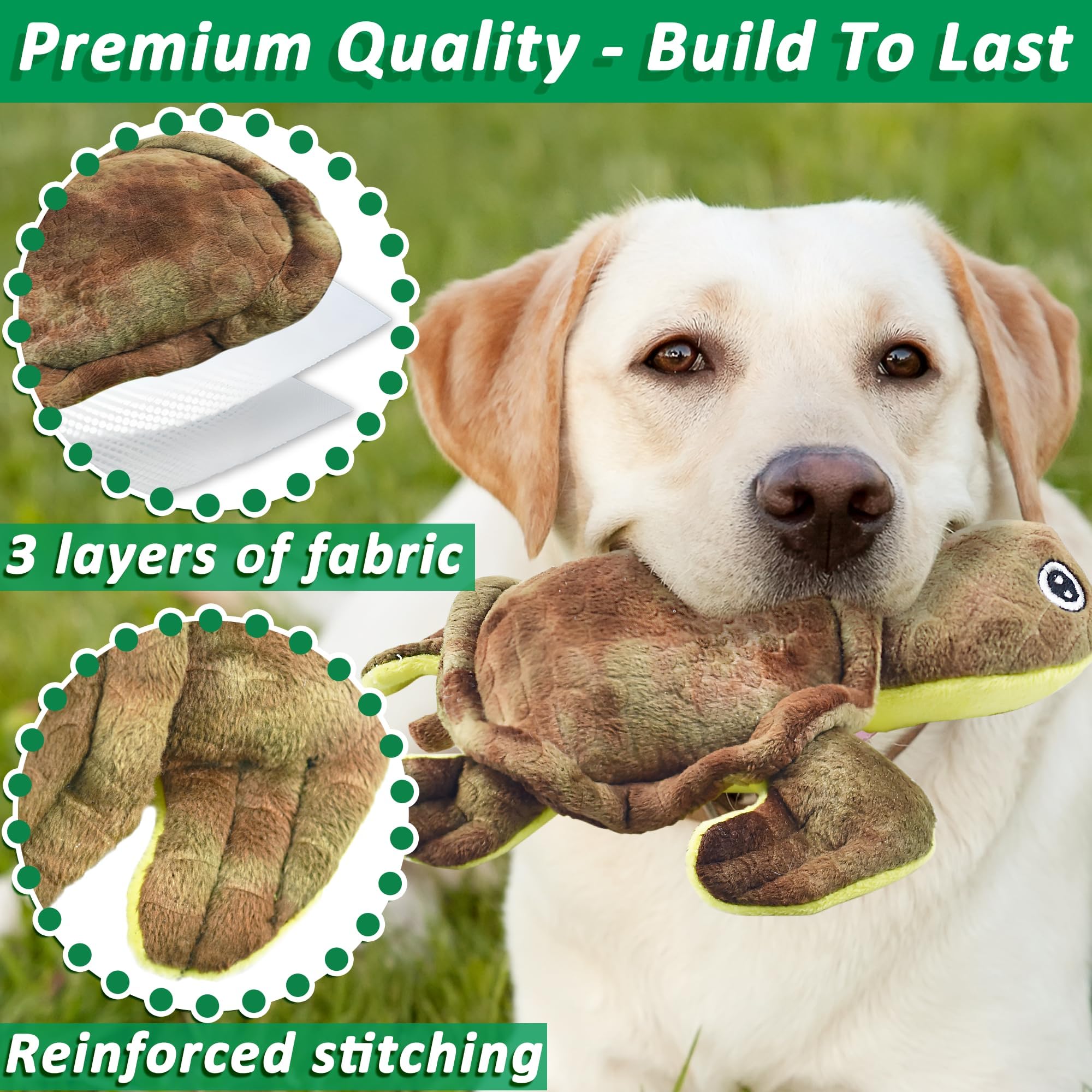 LECHONG Lot de 5 Jouets à Couineur pour Chien, Peluches Résistantes, Jouets à Mâcher Doux pour Tous Les Chiens