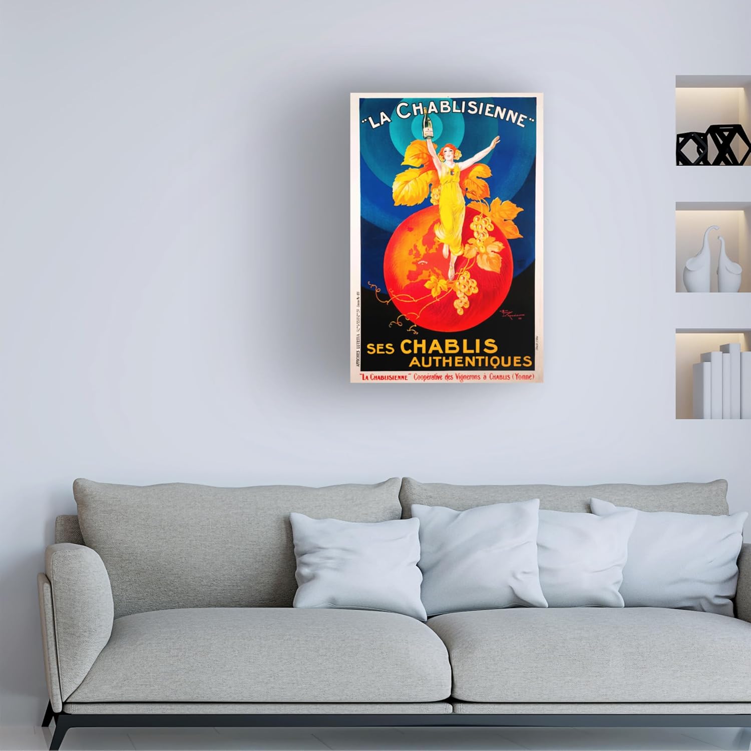 Wrapped Canvas Wall Art - Vintage Lavoie 'Ad 31' Wall Art for Living Room, Bedroom, or Office Décor - 16x24