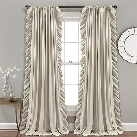 Lush Decor Reyna Ruffle Window Curtain Panel Set