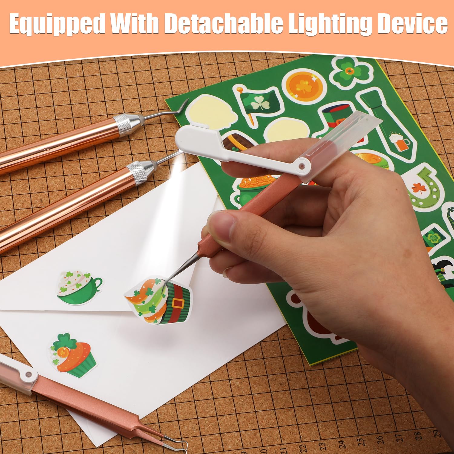 3 Outils De Désherbage Pour Vinyle Avec LED - Aiguilles Et Crochets Inclus, Pour Décalques Et Artisanat