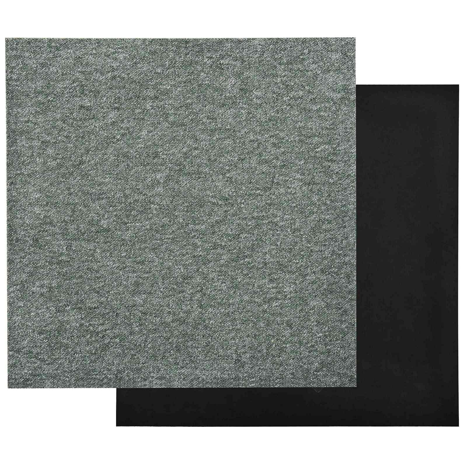 Set mit 20 Teppichfliesen, Polypropylen, 50 x 50 cm, Anthrazit