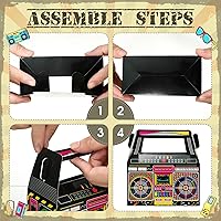 Vista 3 de Zonon 24 Piezas Cajas de Favores de Fiesta de los 80s Cajas Boom Box Novedosas de los 90s Decoración de Fiesta Regalo Golosinas Dulces para Centros