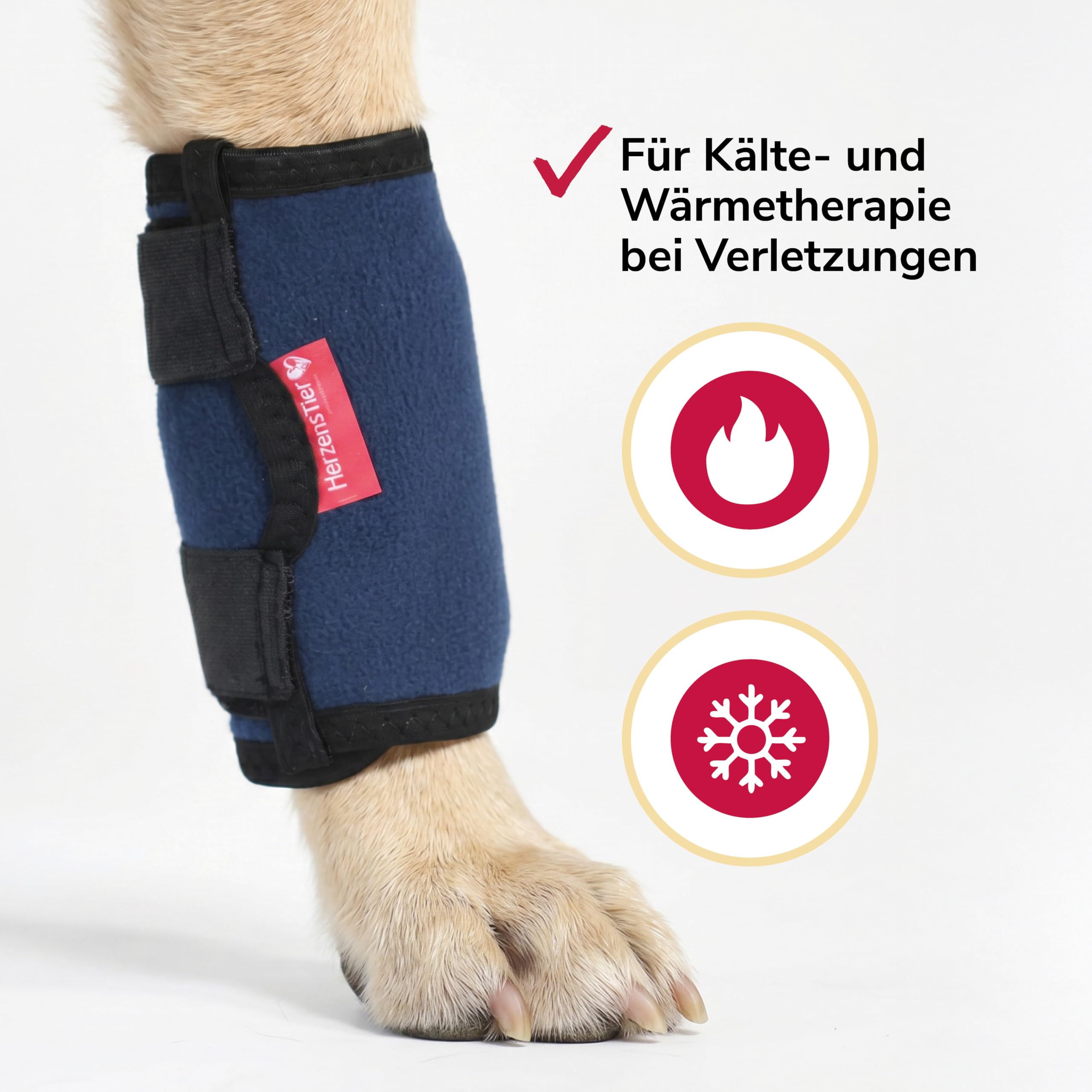 Kühl- und Wärmebandage Gr. S für Hunde & Katzen, 2in1 Therapie bei Verletzungen & Arthrose