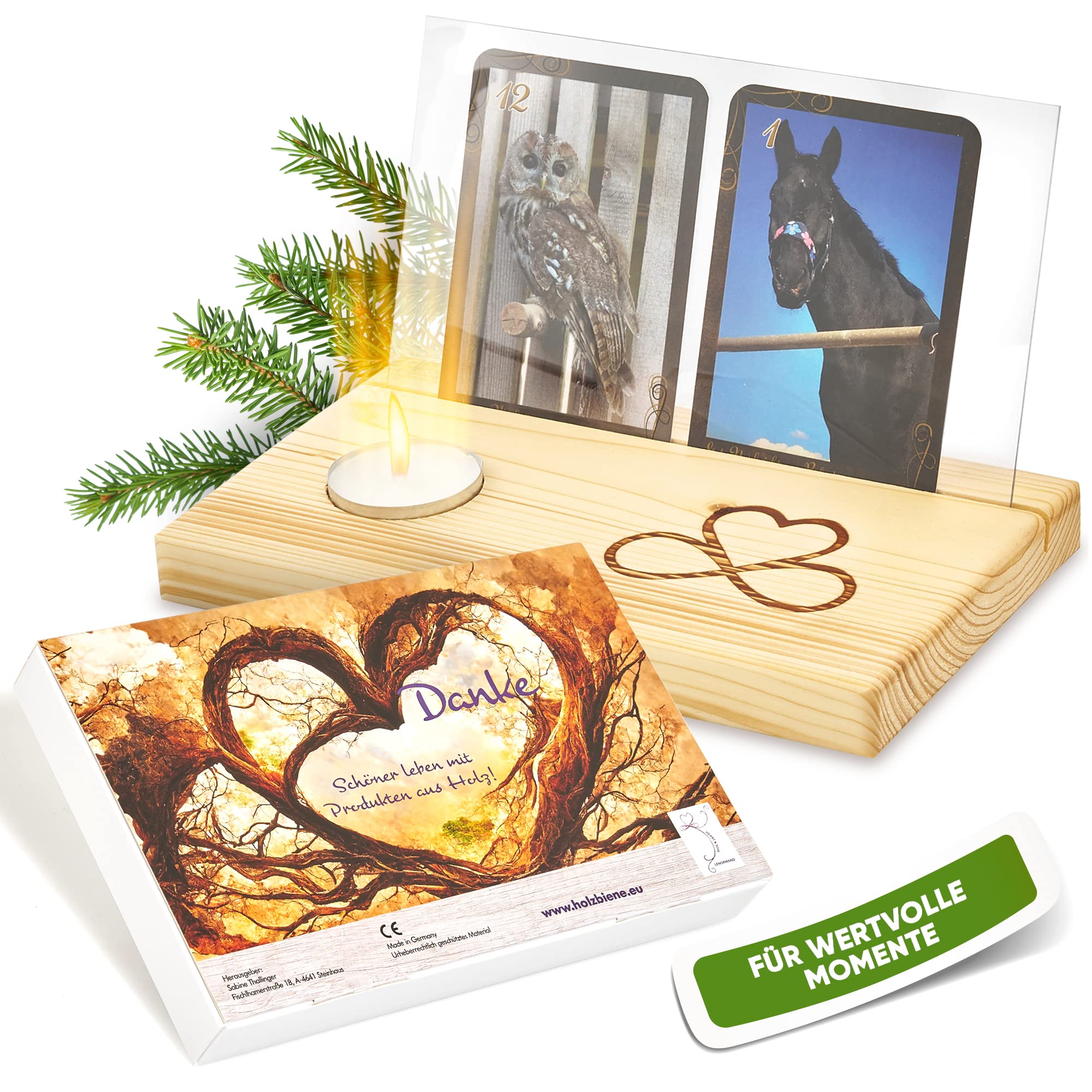 Sabine Thallinger Picture Holder Card Holder (Thank You Heart), 20 x 12