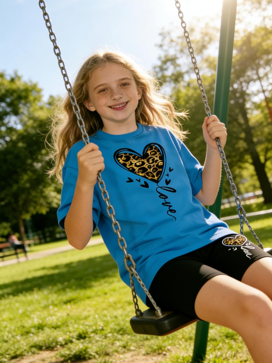 Little Girls Summer Clothes Set Teen Girls 2-Piece Outfit Trendy Short Outfits for Teens Size 6-12 Years - Image 4