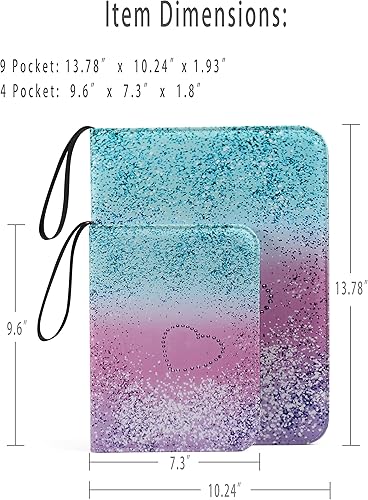 Miniatura 3 de Carpetas de 9 bolsillos para 900 tarjetas, patrón de arcoíris