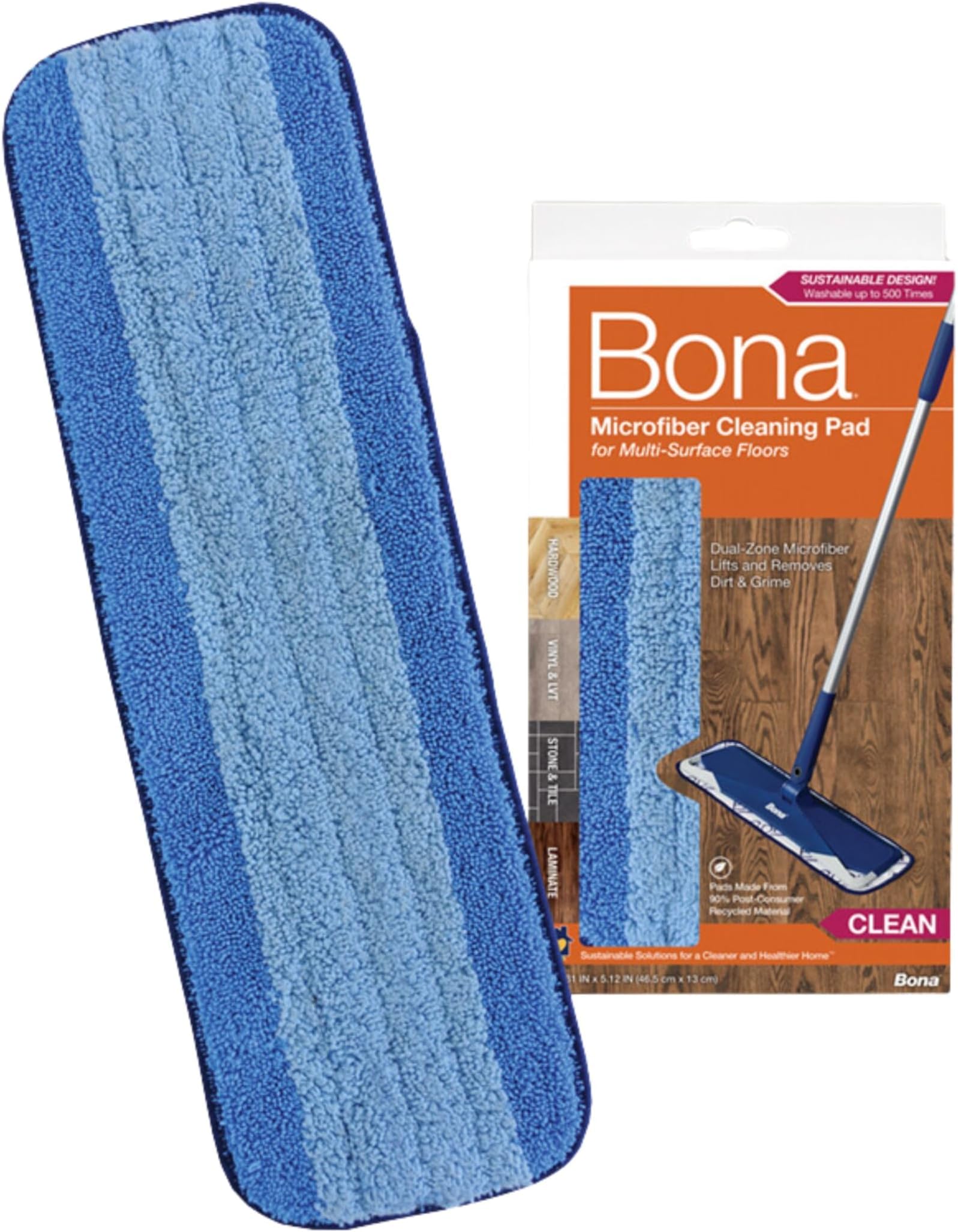 Bona Microfiber Cleaning Pad for Wiping Floors 45cm Wide