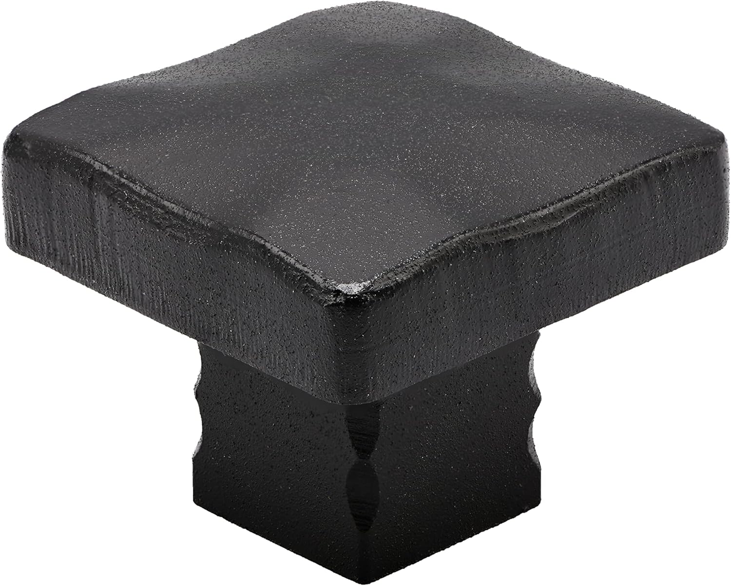 Hearth Creek Hammered Black Square Door Knob 4 Pack