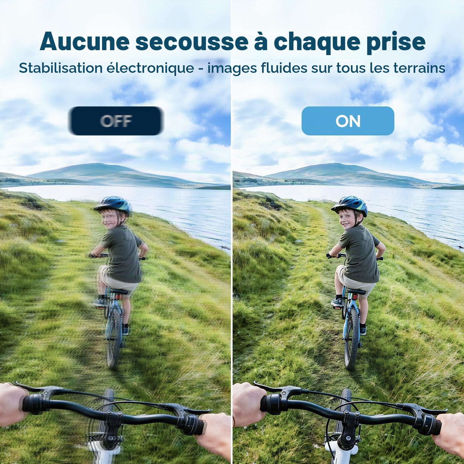 AKASO EK7000 Caméra Sport 4K 30fps 20MP WiFi avec Carte Mémoire microSDXC 64 Go, Action Camera 4k Étanche jusqu'à 30M avec Stabilisation Grand Angle de 170° Télécommande 2.4G