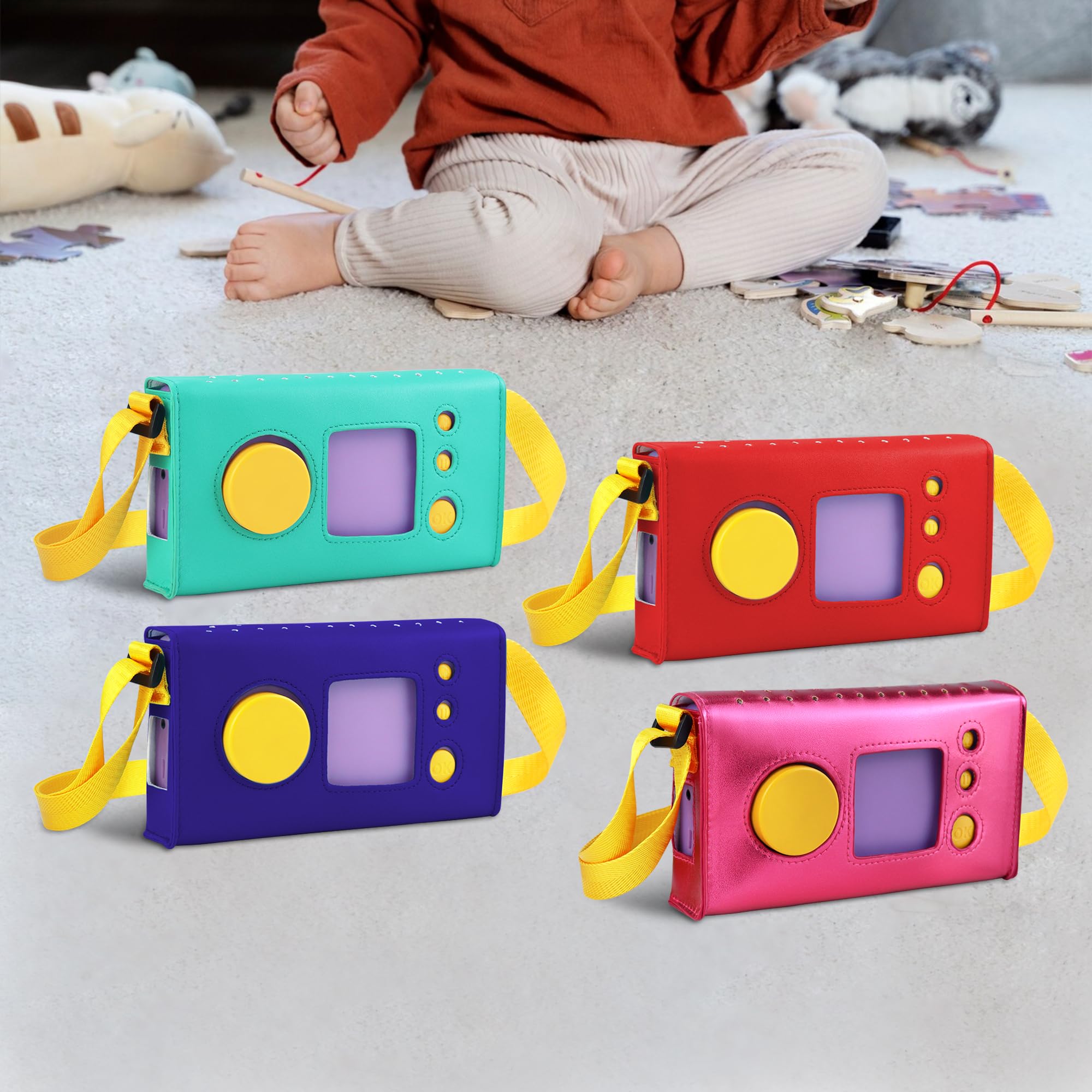 Annmore Pochette pour Lunii Fabrique à Histoires, Coque de Protection Compatible avec Lunii Version 1, 2 et 3, Rose