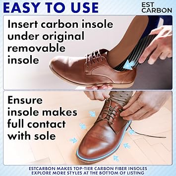 Premium Carbon Fibre Insole - 1 pc, UK Size Men 5-5.5, Women 7 - Unisex Shoe Insert - Stiff Foot Plate - Orthotic Insole - Turf Toe, Hallux Rigidus, Flat Feet, Plantar Fasciitis, Mortons Extension