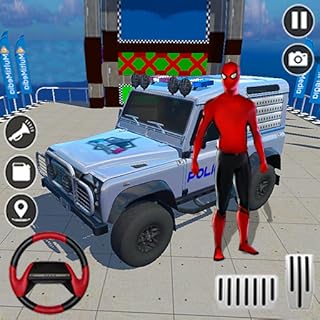 Polícia Carro Corrida de super-heróis jogos, super-herói Carro GT Façanha Jogos, mega Rampa Corrida de carros jogos para Livre, Melhor simulador de carro Jogos 3D
