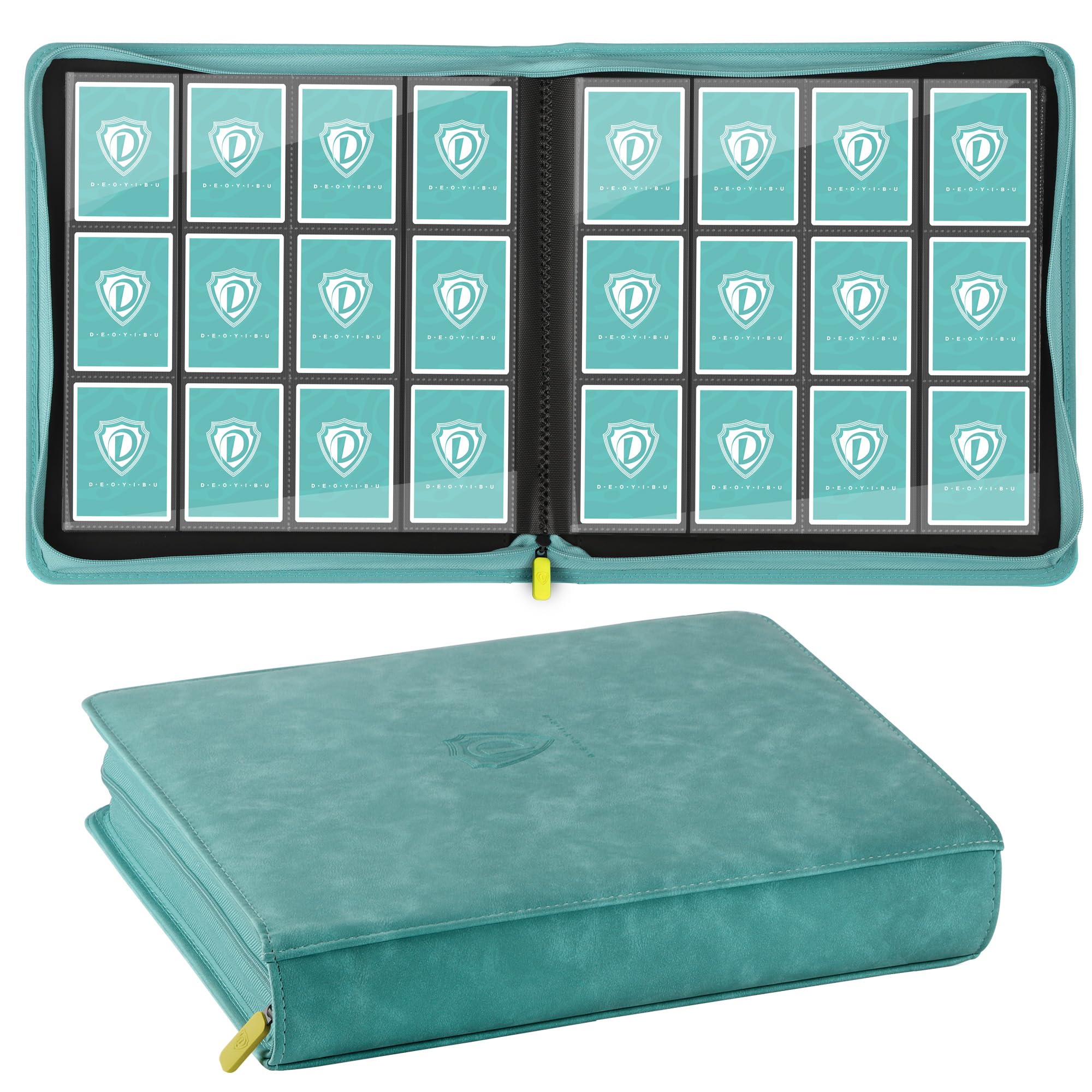 Carpeta para tarjetas con 12 bolsillos, álbum de tarjetas coleccionables para 720 tarjetas coleccionables, álbum de doble cara con cremallera, carpeta de tarjetas para MTG, TCG, tarjetas deportivas