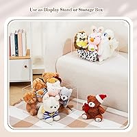 Vista 5 de Leinuosen Juego de 7 elevadores de buffet extra grandes de 8 a 14 pulgadas, caja de exhibición de acrílico cuadrada, elevador de mesa de postres