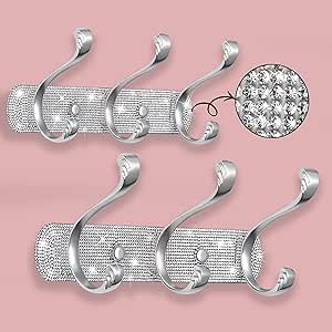 Amazon.com: BlackFish 2Pcs Coat Rack Wall Mount,Shiny Silver ...