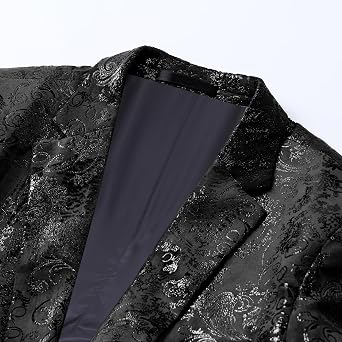 Cloudstyle Men's Dress Floral Suit Jacket Stylish Blazer for Dinner Wedding