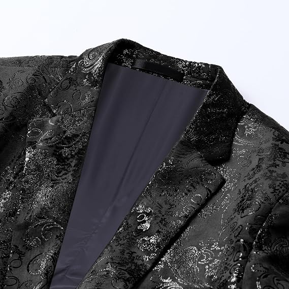 Cloudstyle Men's Dress Floral Suit Jacket Stylish Blazer for Dinner Wedding