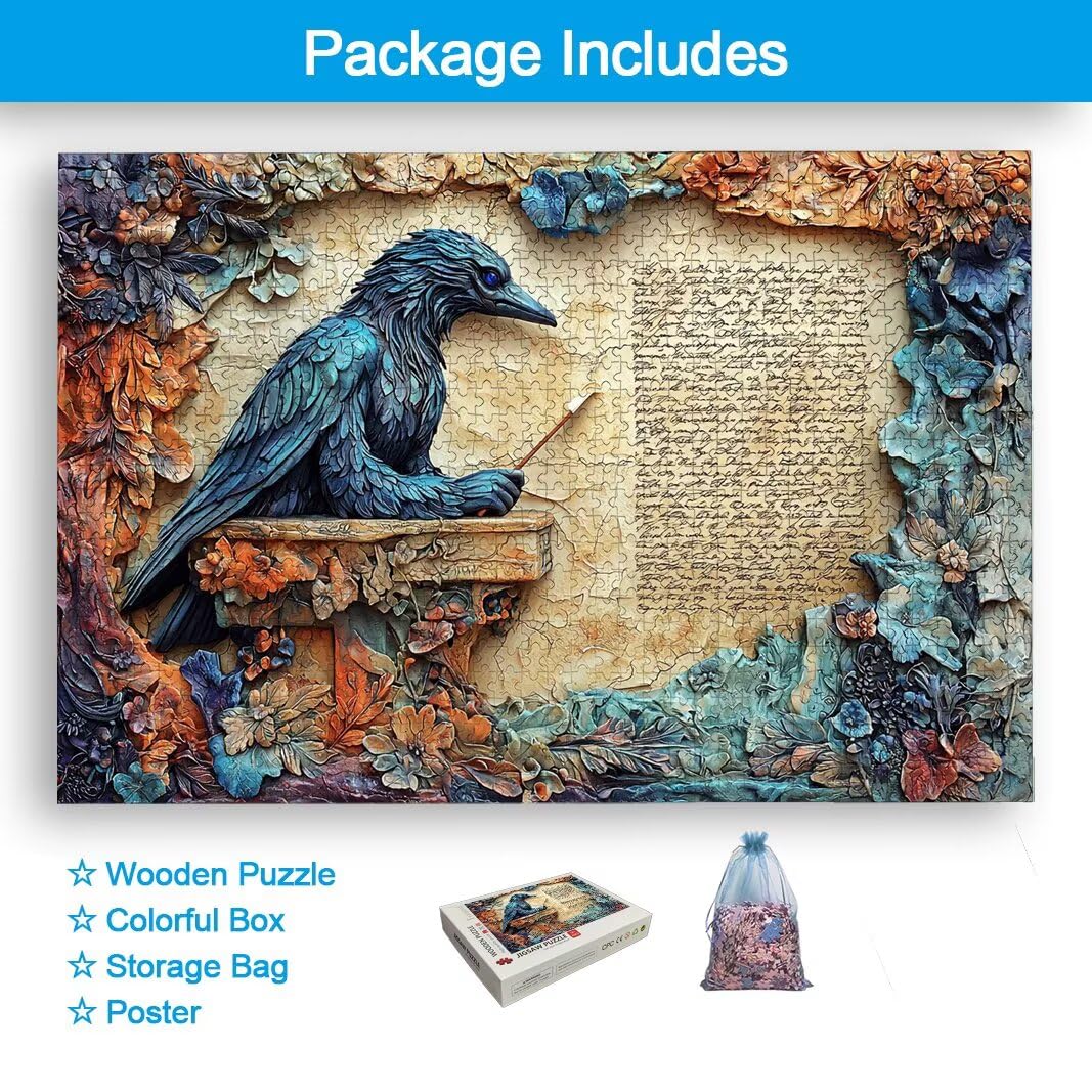 Puzzle Corbeau, Puzzle 1000 Pièces Adultes, Puzzles pour Décor Murale -2203