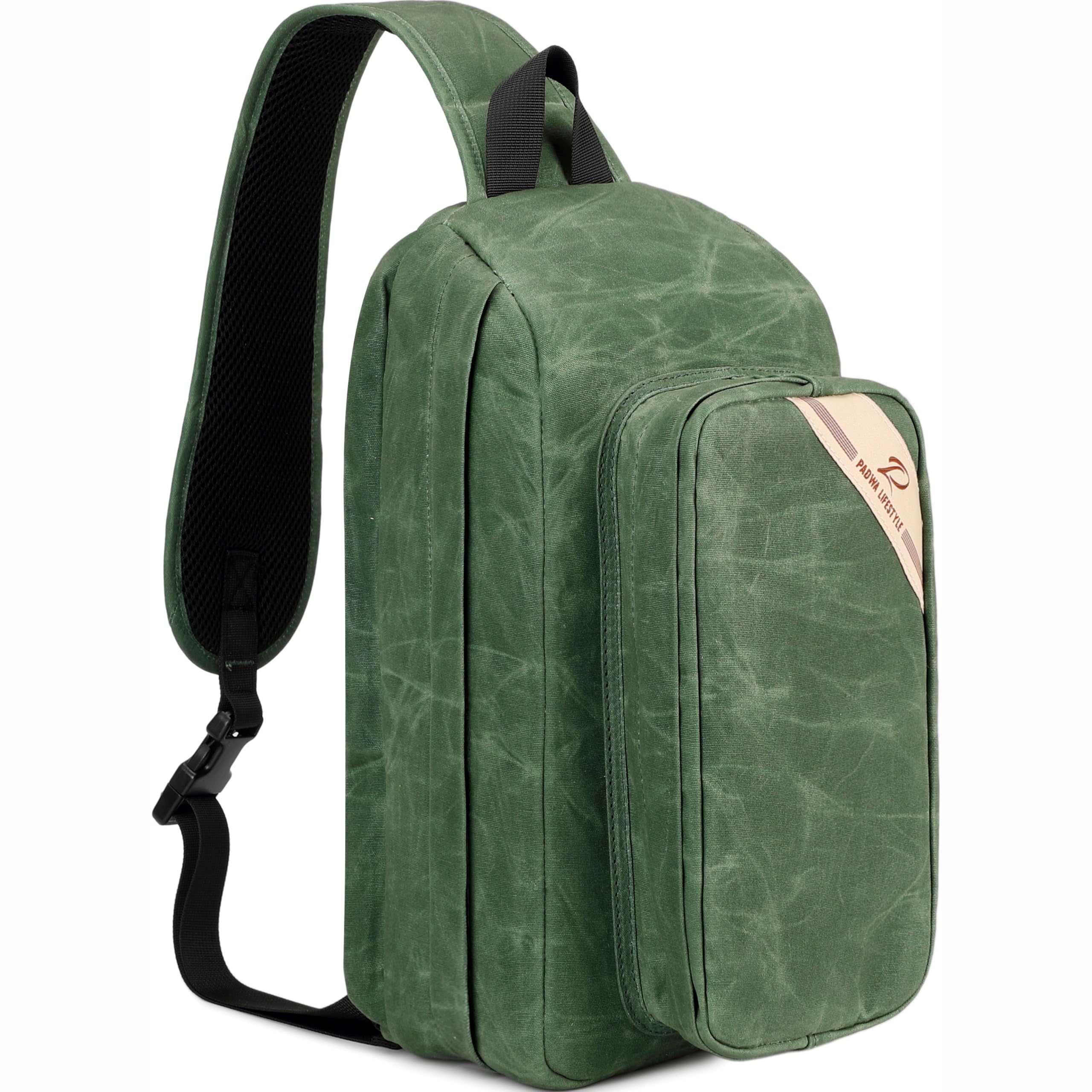 Padwa Lifestyle Green Crossbody Camera Bag - Waxed Memory Canvas Compact Camera Sling and…