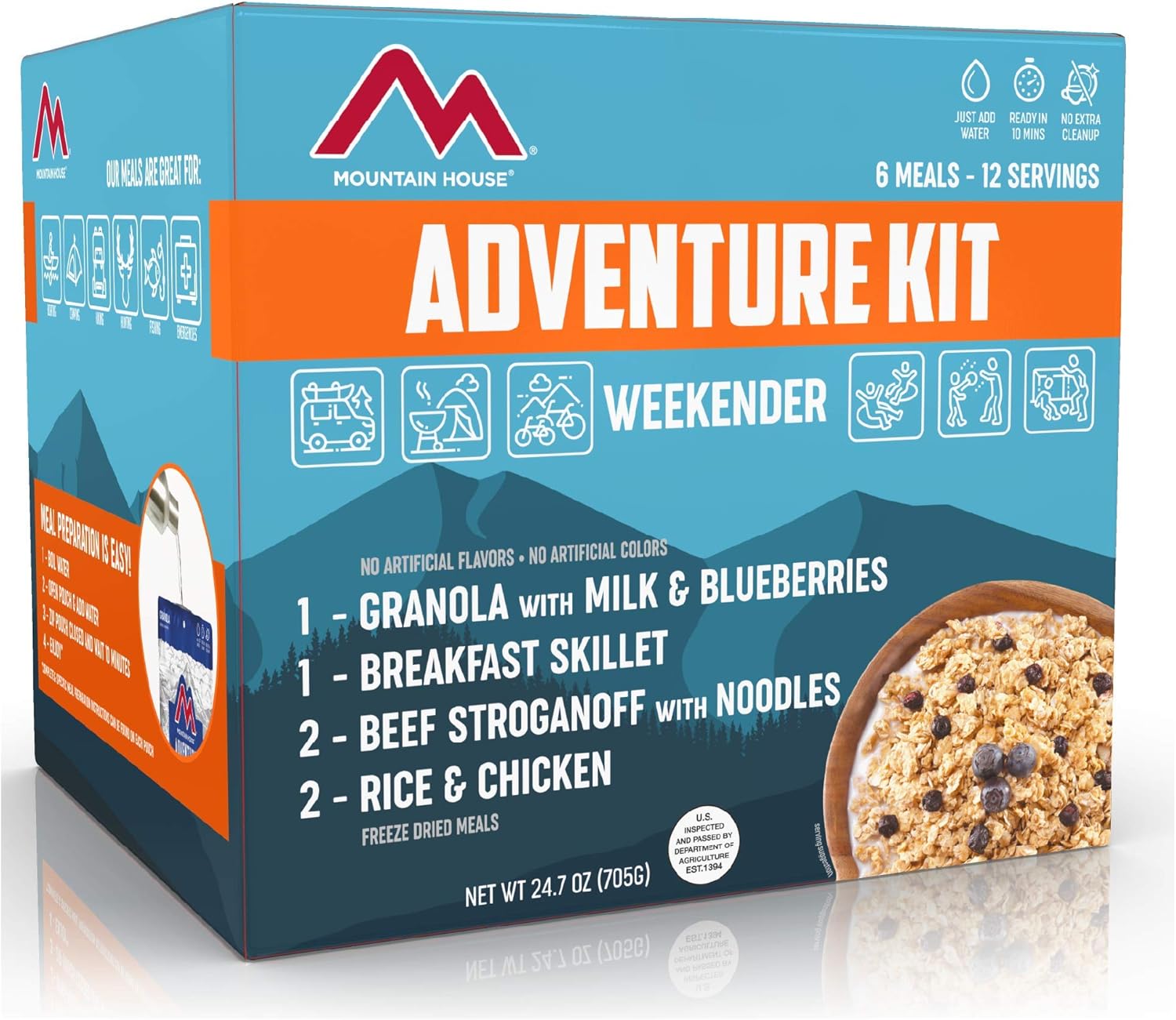Mountain House Adventure Weekender Kit | Freeze Dried Camping & Backpacking Food | 12 Servings : Sports & Outdoors