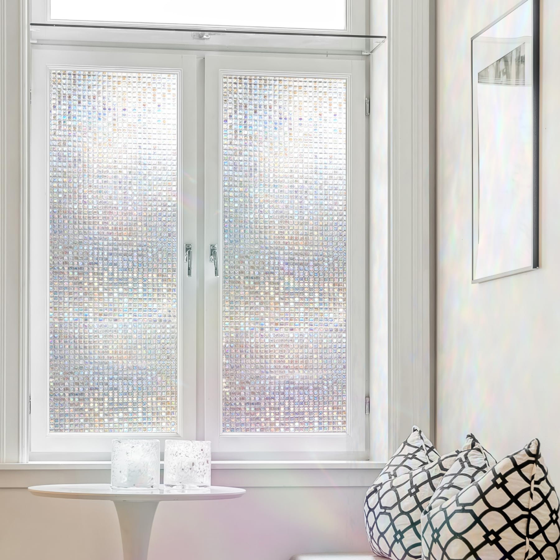 Artscape Sichtschutzfolie für Fenster mit Regenbogeneffekten, dekoratives Regenbogen-Effekt-Design, statische Haftung, blockiert Blicke, kein Licht, UV-Schutz, einfache Selbstmontage, 80 x 183 cm