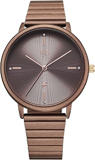 Fastrack Vyb Bliss Quartz Analog Brown Dial Metal Strap Watch for Women Price In India