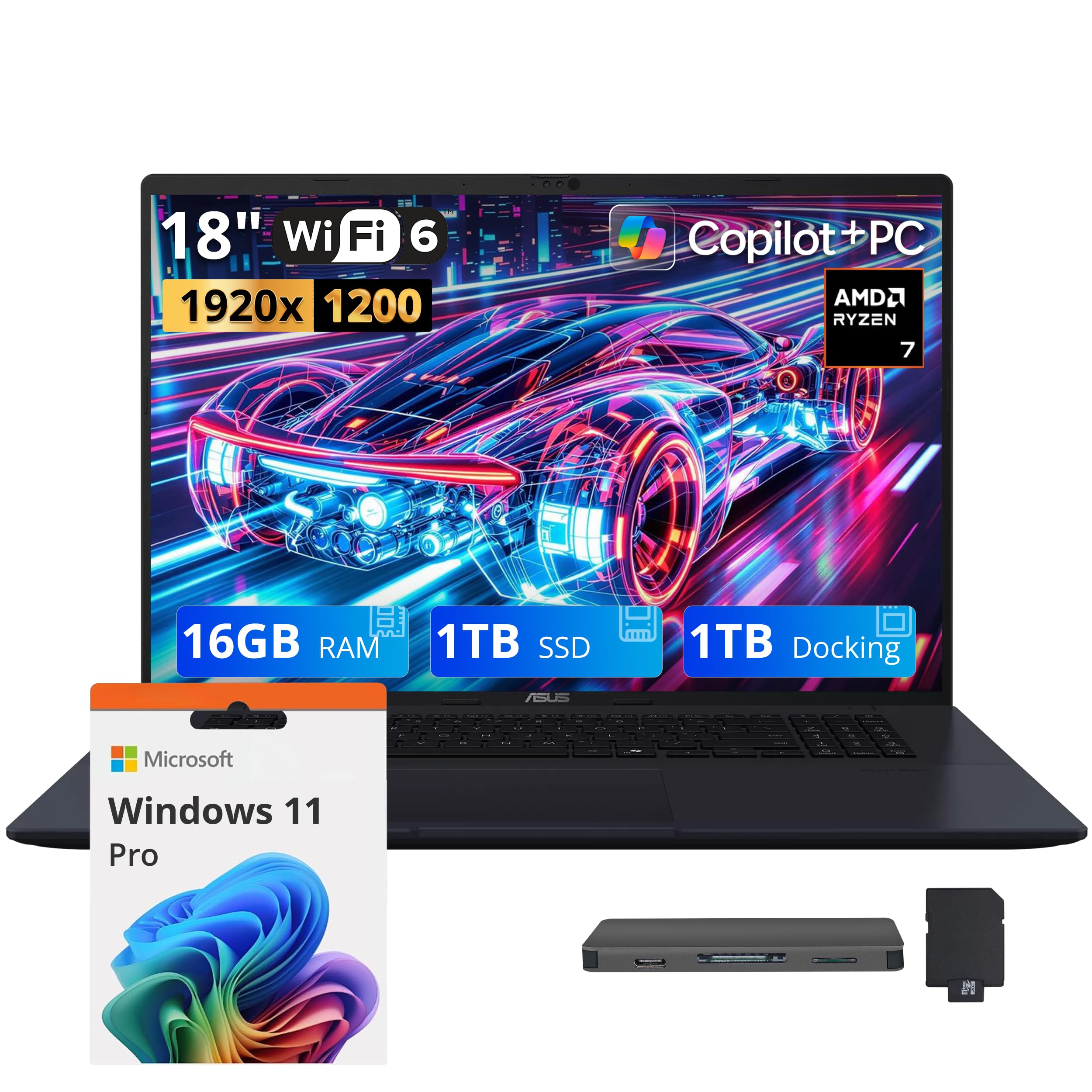 Amazon.com: ASUS Vivobook 18 Copilot+ PC, 18