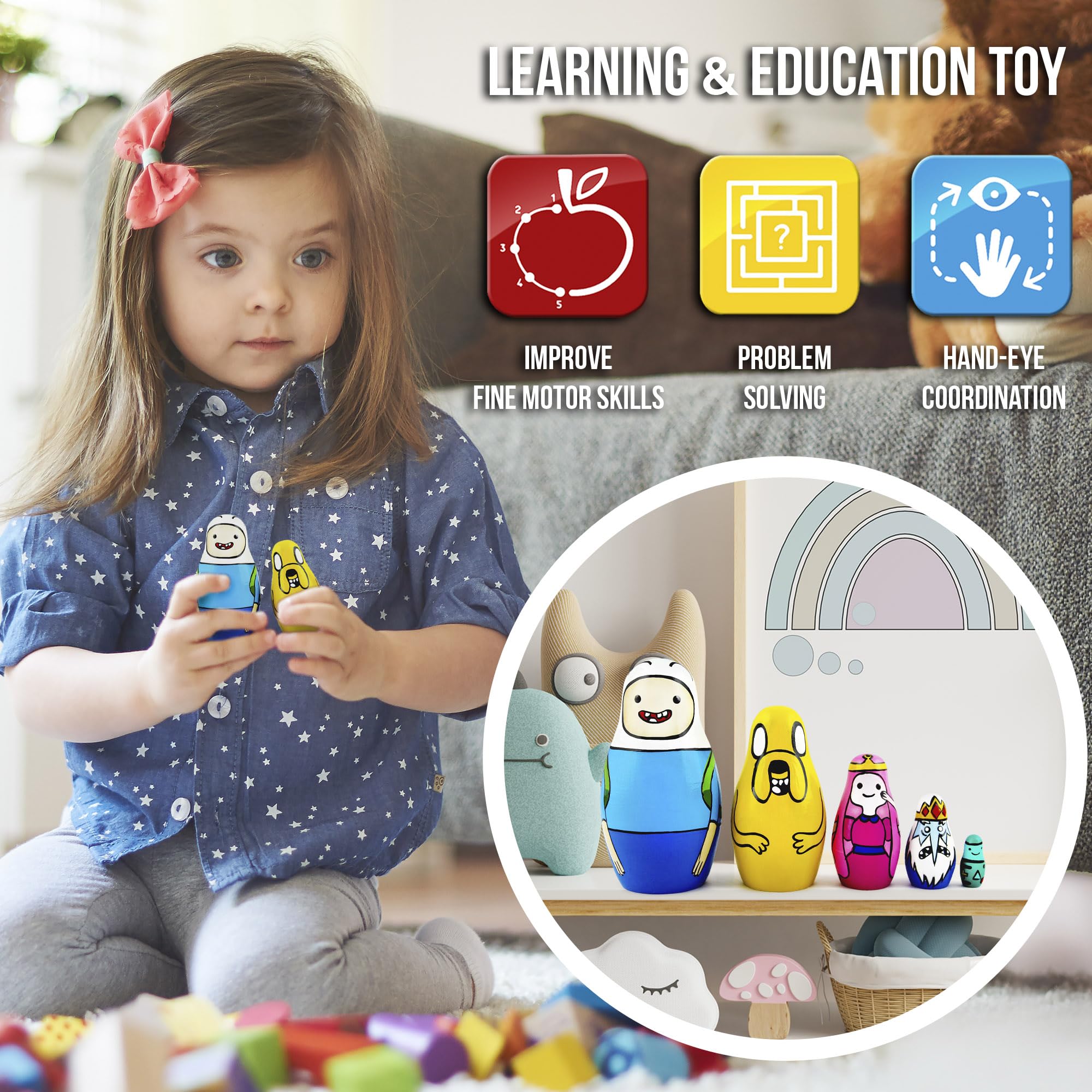 Amazon | アドベンチャータイム キャラクター 入れ子人形 本格