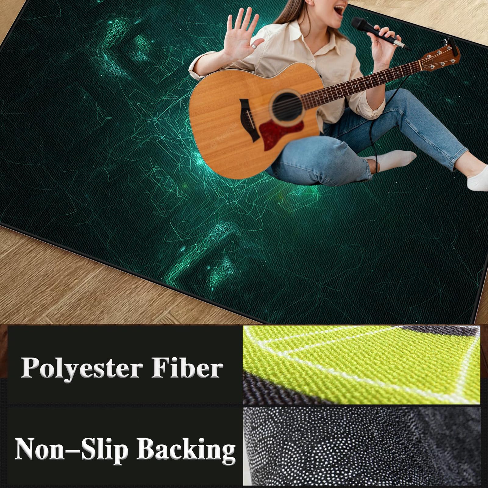 160 x 140 cm Mata akustyczna do perkusji - Mata perkusyjna i perkusyjna - dźwiękoszczelna mata bębnowa - bęben Jazz Elektroniczna mata perkusyjna do Kasjer i innych instrumentów