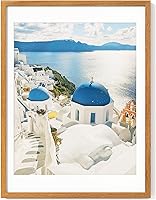 Vista 23 de Axeman Marco para póster de 18 x 24 pulgadas con paspartú para 16 x 20 pulgadas, marco de fotos de madera maciza de roble con vidrio templado, marco