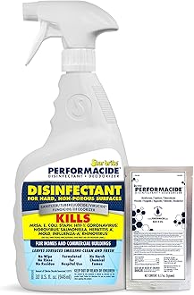 Performacide Disinfectant - Kills COVID-19 Virus in 30 Seconds - No Rinse, No Wipe, No Residue - Just Add Water - 32 OZ. Single Kit (102032)