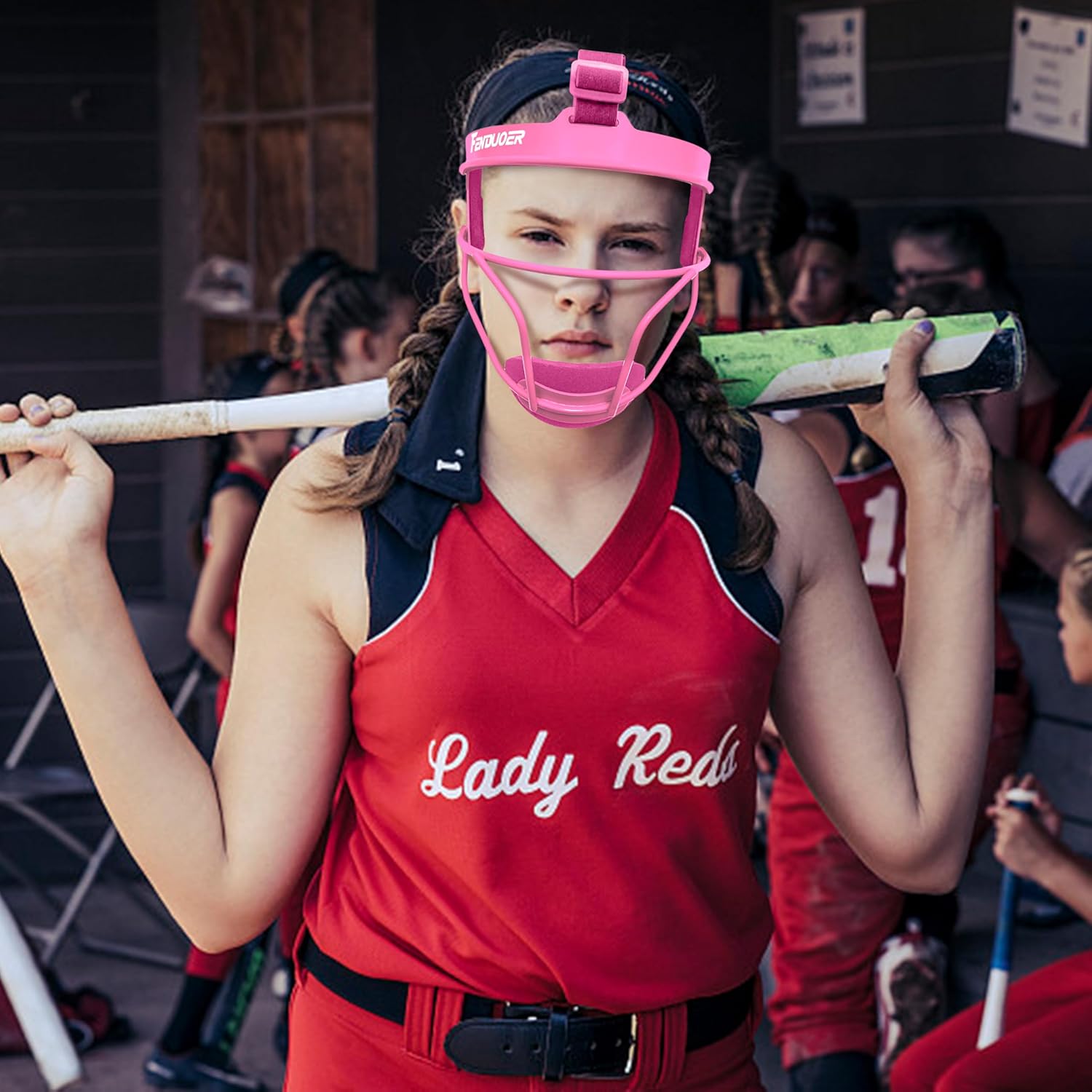 Softball Face Mask, Comfortable, Safe and Durable Face Guards Fits Youth & Adult, Protective Softball Fielder's Mask
