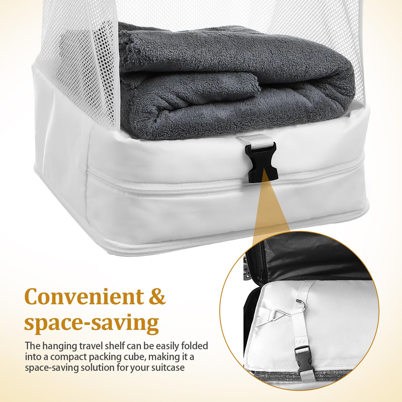 IMIKEYA Organizador Colgante de Ropa de Resistente Tela Oxford Múltiples Compartimentos Bolsa Portátil para Viaje y Armario Almacenamiento Fácil y Compacto