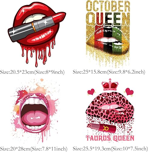 Miniatura 2 de 4 parches de labios grandes con estampado de leopardo para ropa, calcomanías térmicas de transferencia de calor, bricolaje, camisetas lavables para