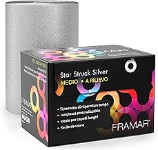 FRAMAR Silver Embossed in Roll - Hairdressing Foil Hair Foil, Highlight Foil, Professional Highlight Foil, Foil Sheets - 320 Feet