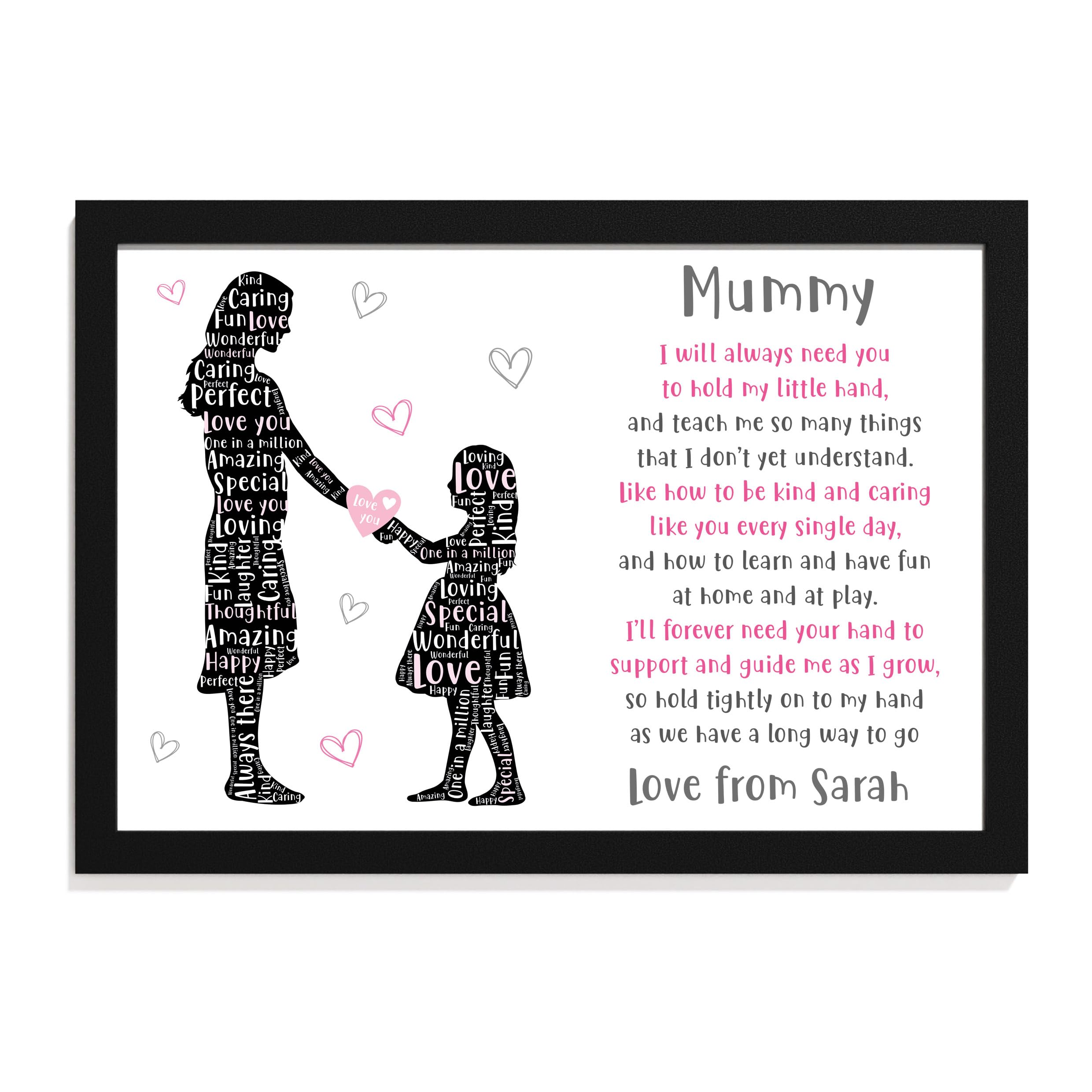 Beecreative Mummy Christmas Gifts, Personalised Christmas Gifts for Mummy, Cute Present For Mum From Daughter Son, First Xmas Keepsake
