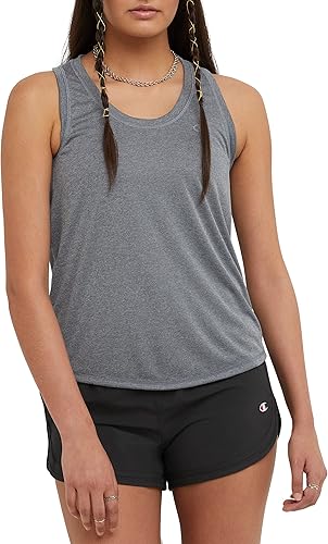 Champion Camiseta sin mangas para mujer, camiseta deportiva clásica, absorbe la humedad, camiseta deportiva sin mangas para mujer