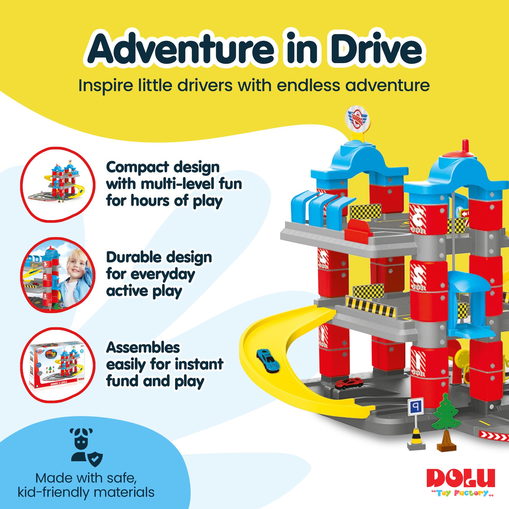DOLU Garage auto a 3 livelli con ascensore e 2 auto pressofuse