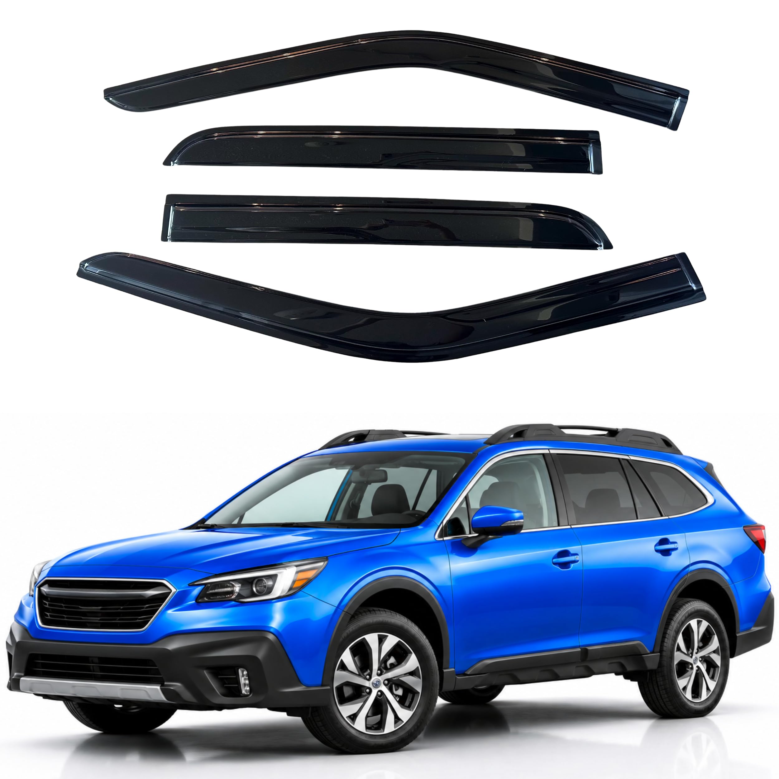 IG Window Visors Fit for 2020-2025 Subaru Outback, Out-Channel Rain Guards Vent Wind Deflectors 4PC, Car Accessories for 20-25 Outback