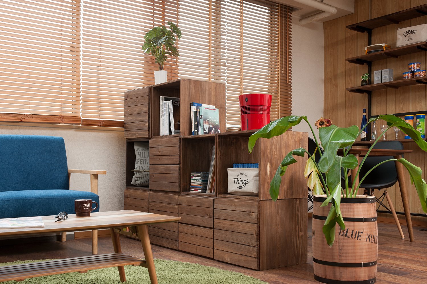 Amazon｜ヴィンテージ感溢れるキューブボックスシリーズ (ブラウン