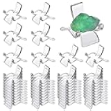 45 Packs Acrylic Triangle Display Holder - Clear Rock Display Easel Stands for Geodes Crystal Mineral Agate Fossil Coral Small Collectibles Display Stands, Small