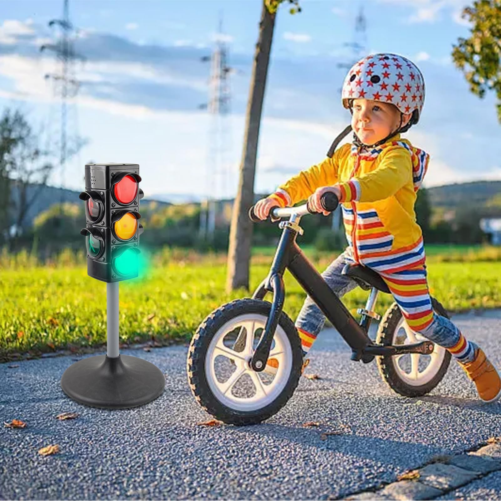 Generisch Ampel, Ampelspielzeug | Verkehrsstopplicht für Kinder | Lampen für Stoßzimmer -Zimmer, interaktives Lern- und Bildungsspielzeug, Vorschulaktivitäten für Outdoor
