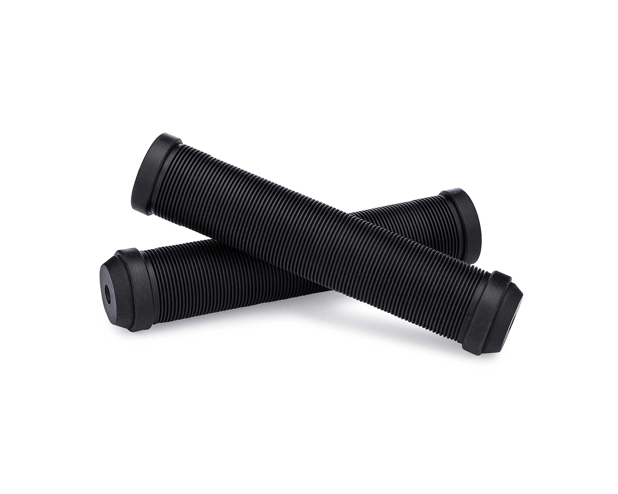 Ronin Grip Without Flange - Flangeless BMX Bike and Scooter Handlebar Grips with End Plugs - Multiple Color Options