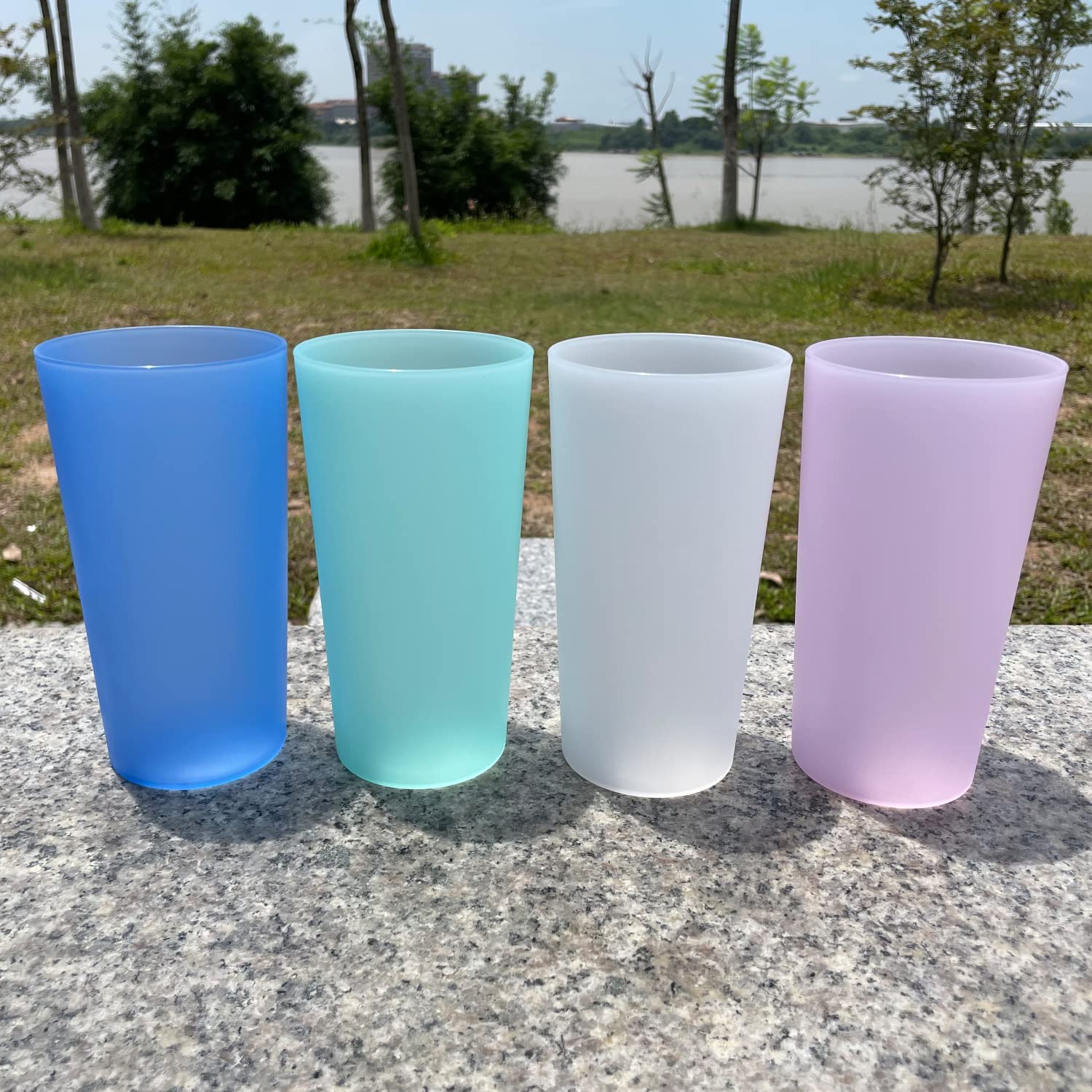 AOYITE 26 Oz Unbreakable Plastic Tumblers - Set Of 8 Shatterproof Drinking Glasses For Everyday Use